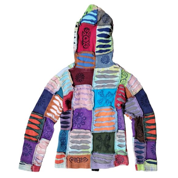 All That Jazz Razor Cut BOHO Hoodie Jacket Youth Size M - Picture 2 of 7